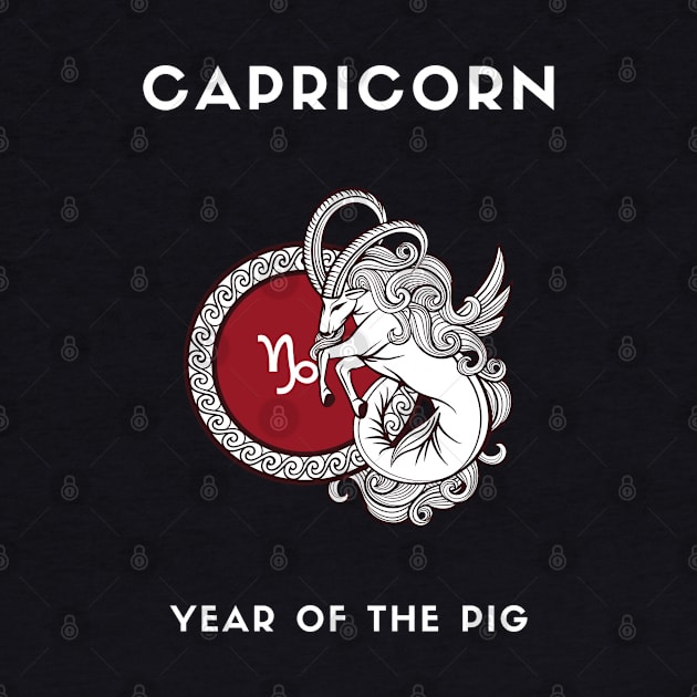 CAPRICORN / Year of the PIG by KadyMageInk